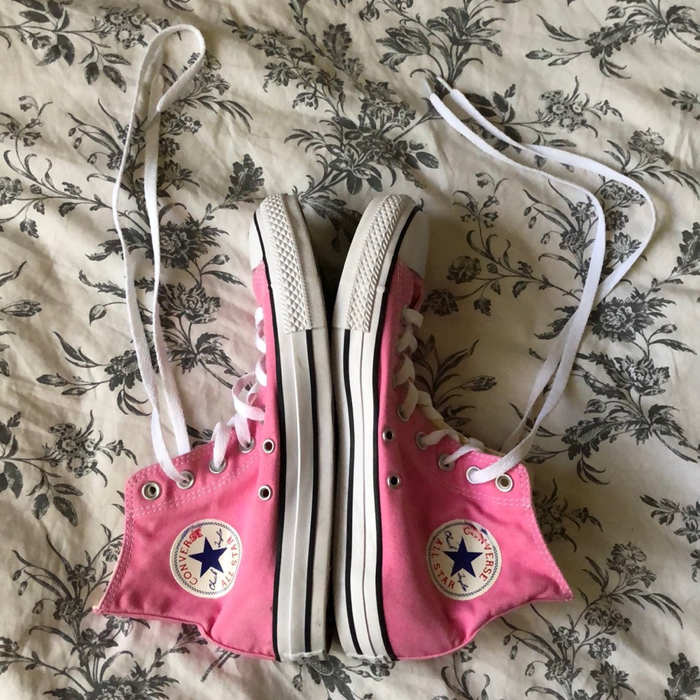Pink Hi-Top Converse All-Star Sneakers
